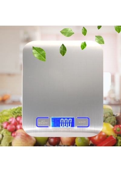 Pratik Tf 1002 Hassas Ölçümlü Maksimum 5 Kg Kapasiteli Led Ekran Platin Dijital Mutfak Tartısı