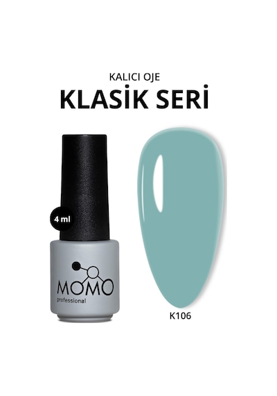 Momo Professional Kalıcı Oje K106 Yeşil Gri 4 Ml