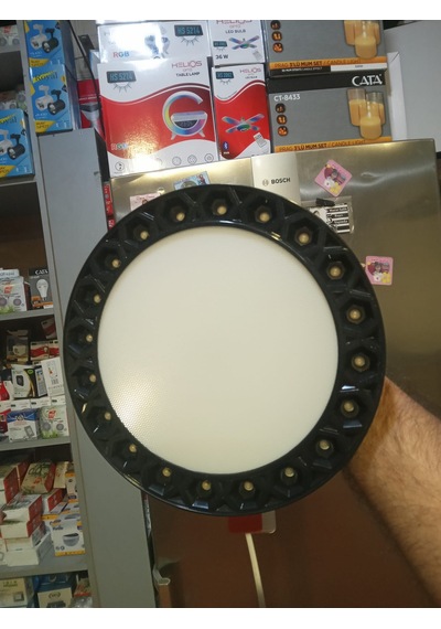 36 Watt, 3 Modlu Delik Çapı Ayarlanabilir 4000k Ilık Beyaz Işık Modern Tasarım Sıvaaltı Led Armatür Siyah - Beyaz