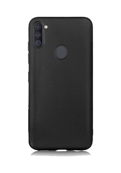 Samsung Uyumlu Galaxy A11 Arka Kapak Silikon Kılıf + Temperli Cam Ekran Koruyucu