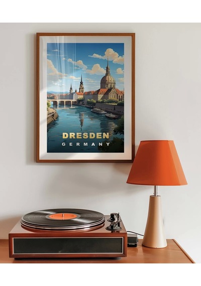 Çerçevesiz Poster Dresden Almanya Ufuk Çizgisi