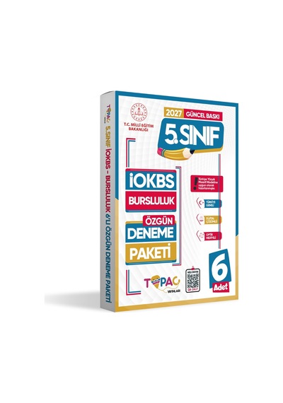 2027 5.Sınıf Topaç Yayınları İOKBS-BURSLULUK 6lı Deneme Paketi Dijital Çözümlü Türkiye Geneli