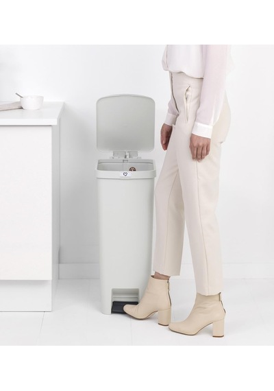 Brabantia Stepup Açık Gri Plastik Pedallı Çöp Kutusu 40l Çok Renkli