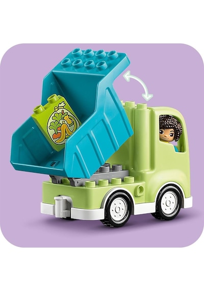 LEGO® DUPLO® Kasabası Geri Dönüşüm Kamyonu 10987 2+ Eğitici Oyuncak Yapım Seti - 15 Parça