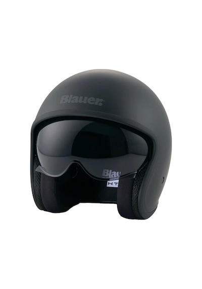 Blauer Pilot 4.0 Monochrome Açık Motosiklet Kaskı Mat Siyah