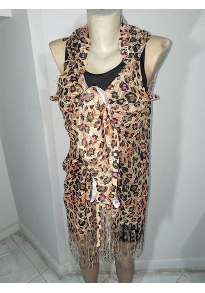Mesa Mayo Leopar Desenli Standart Pareo Leopar