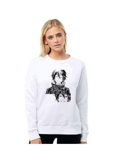 Anime Tokyo Ghoul Anteiku Baskılı Beyaz Kadın Sweatshirt (528290696)