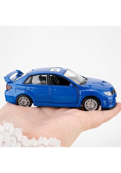 Uzak Doğu Serisi Subaru Wrx Stı Mavi Açılır Kapılar Diecast Metal Model Araba 11 Cm 1:32