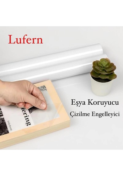 Eşya Koruyucu Şeffaf Film 2 Metre X 45 Cm Yağ Tutmaz Duvar Çizilme Engelleyici Film Folyo Yapışkanlı