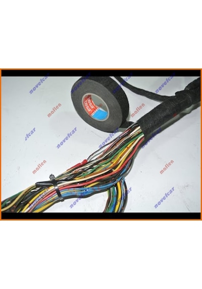 Tesa Tüylü Yanmaz Kumaş Kablo Sarma Bantı 19MM X 15MT