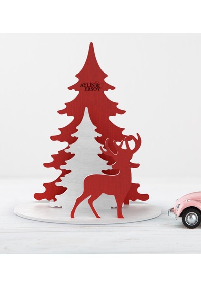 Kişiye Özel İsimli 3D Ahşap Yılbaşı Ağacı Model 1D