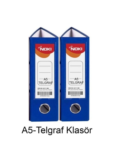 Telgraf Klasör Mavi Geniş A5 Plastik 2 Adet