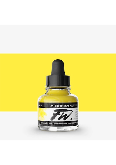 Daler Rowney Fw Ink Akrilik Mürekkep 29.5 Ml Lemon Yellow 651 Diğer