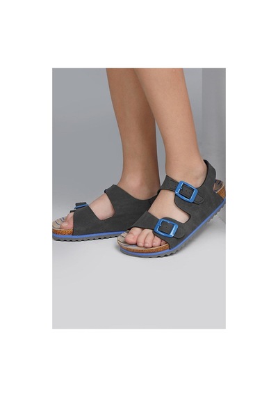 Jump Jump 50023 Çift Tokalı Antrasit Unisex Çocuk Sandalet 50023