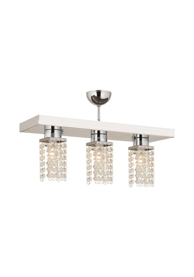 Peter 3Lü Sıralı Krom  Kristalli, Taşlı Modern Tasarım Kristal Salon Avize
