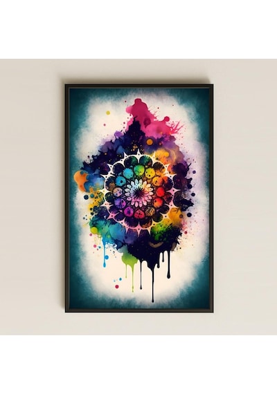 Uv Baskılı Mandala Pvc Tablo - Suluboya Rüyası
