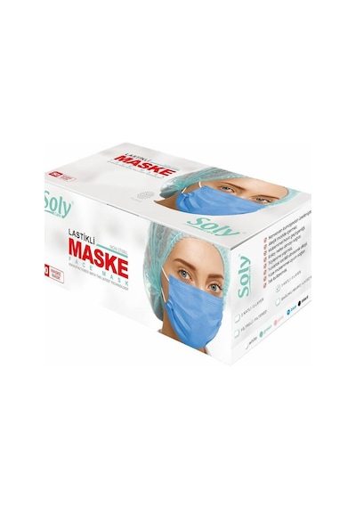 Soly Care Meltblown 3 Katlı Telli Ultrasonic Cerrahi Maske 50Adet