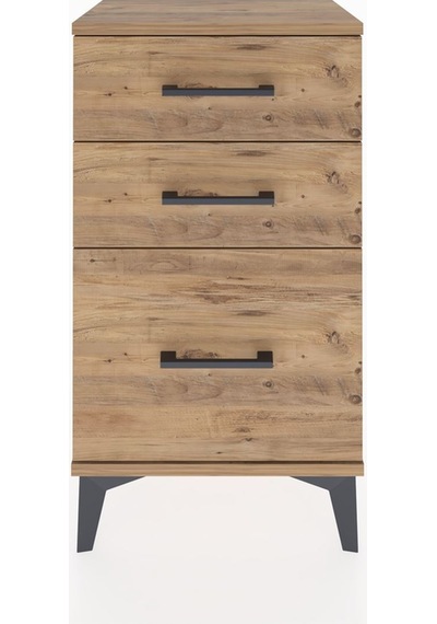 Arges Komodin 3 Çekmeceli 44x30x80 Çam-çam Çam