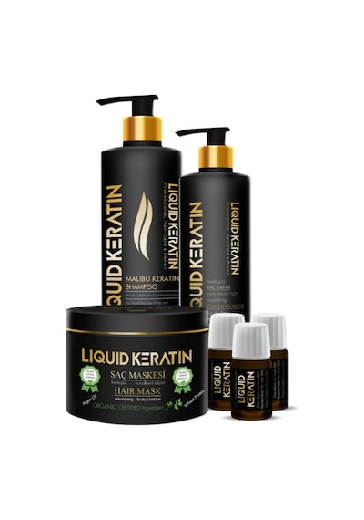 Liquid Keratin Yanan Yıpranan Kırılan Saçlar için Doğal Saç Kurtarma Keratin Bakım Seti No 1