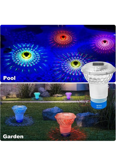 Hpytech Güneş Enerjili Rgb Led Havuz Klor Şamandırası Uzaktan Kumandalı Ip67 Su Geçirmez Otomatik Gece Sensörlü Solar Klor Dağıtıcı