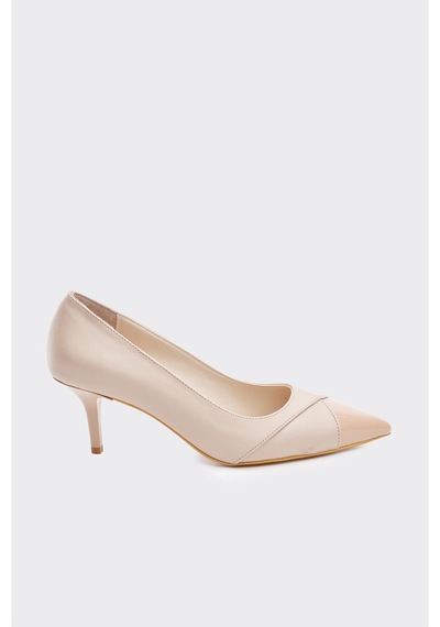 Derinet Kısa İnce Topuk Kadın Stiletto Ten Ten
