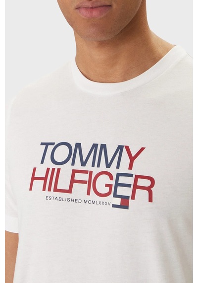 Tommy Hilfiger Erkek T Shirt Mw0mw42369 Ybr Beyaz