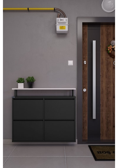 Ceha Tablalı 4'lü Metal Ayakkabılık - Siyah K.AYK-2.4 /B/P 9005 Ceha Tablalı 4'lü Metal Ayakkabılık - Siyah K.AYK-2.4 /B/P 9005