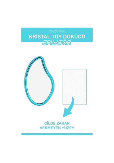 Crystal Eraser Epilasyon Aleti Tüy Silgisi Tüy Alıcı Fiziksel Kristal Tüy Dökücü Epilatör Mavi
