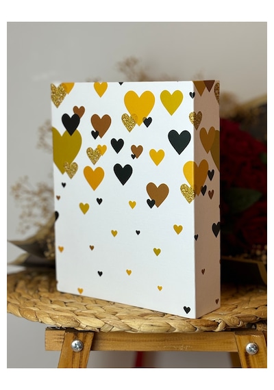 Rabsev Fotoğraf Albümü 15x21cm 100 Fotoğraf Kapasiteli Renkli Love You Desenli Anı Albümü