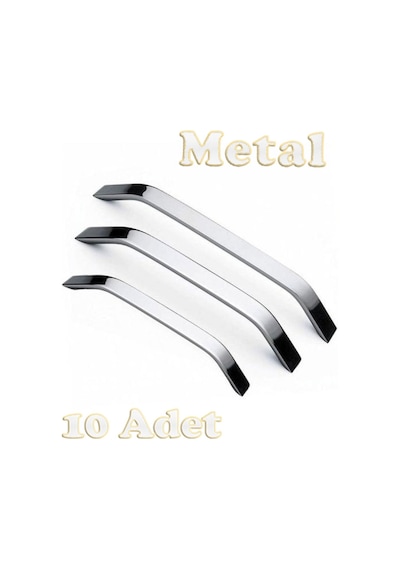 Şahin Alüminyum Metal Lüks Modern Mobilya Çekmece Mutfak Dolabı Kulpu Krom 160mm 10 Adet Krom