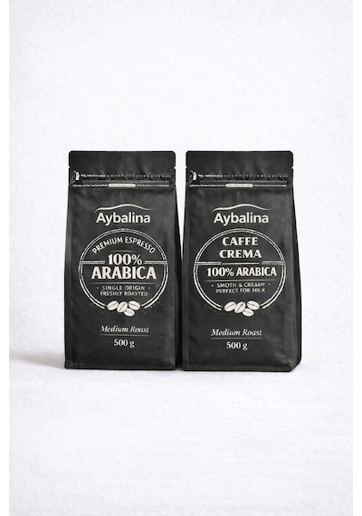 Muhteşem Aromalı Espresso Ve Caffè Crema, %100 Arabica Çekirdeklerle , Elit İkili 500 G + 500 G Çekirdek Kahve