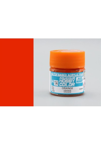 10 Ml. Orange Aqueous Serisi Maket Boyası, Mr.hobby H014 Standart