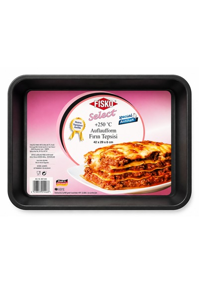 Fisko Fırın Tepsisi 40x29-6 Cm Derinlik Siyah