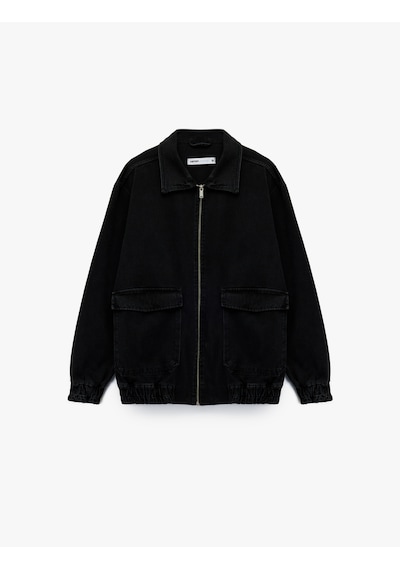 Koton Kapaklı Cepli Regular Fit Pamuklu Gömlek Yaka Fermuarlı Bomber Jean Ceket Siyah 6wam50012nd Siyah Koton Kapaklı Cepli Regular Fit Pamuklu Gömlek Yaka Fermuarlı Bomber Jean Ceket Siyah 6wam50012nd Siyah