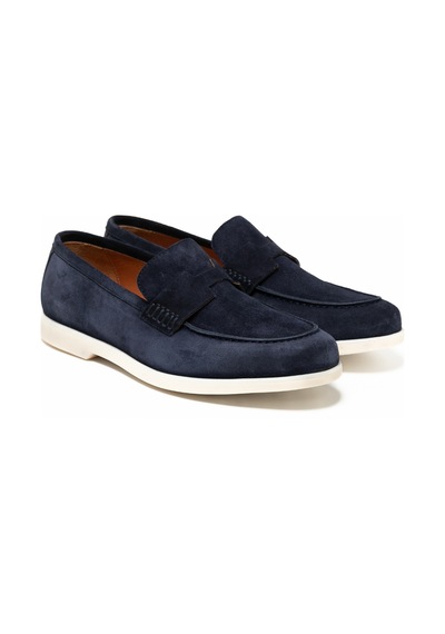 Oxford Klasik Erkek Mo-16500a250-16500 Giuseppe Mengoni Güçlü Lacivert Süet Lacivert