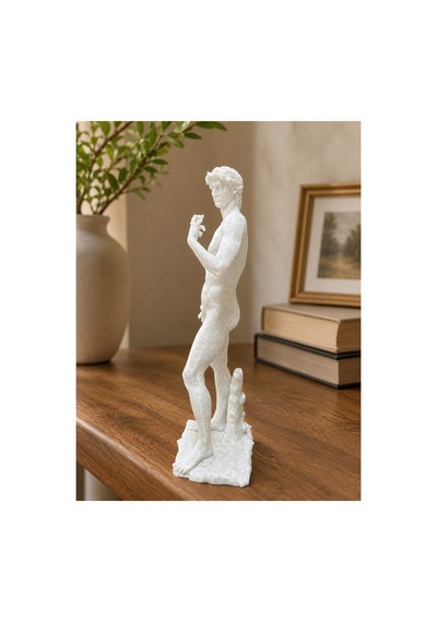 +18 Dekoratif Davut Heykeli Michelangelo - Plastik Biblo 19 Cm
