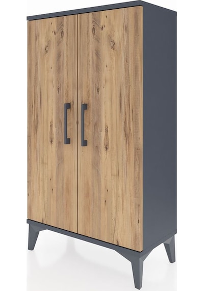 Arges Komodin 2 Kapaklı 60x30x106 Antrasit-çam Antrasit