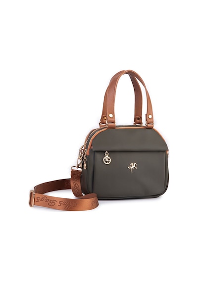 Nas Bag Kadın Çok Gözlü El Omuz Ve Çapraz Çantası 25x20 Cm Yeşil Taba Buzzy Yeşil - Taba