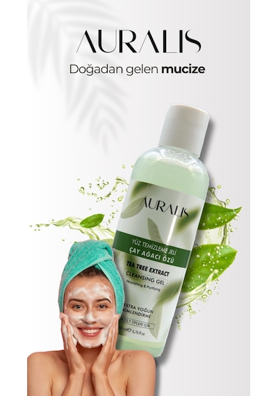 Auralis Çay Ağacı Özlü Yüz Temizleme Jeli Arındırıcı Ve Dengeleyici 200 Ml