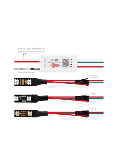 El Kumandası Müzik Sp107e Rgb Piksel Adreslenebilir Uzaktan Kumanda Led Işık Bluetooth Remote Controller Kontrol 20 Diğer