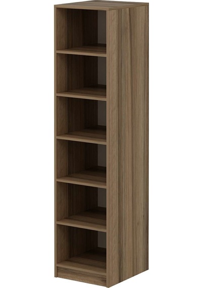 Minar Kale 1 Kapaklı Raflı Dolap Dore - Füme Cam 210cm Ceviz Minar Kale 1 Kapaklı Raflı Dolap Dore - Füme Cam 210cm Ceviz
