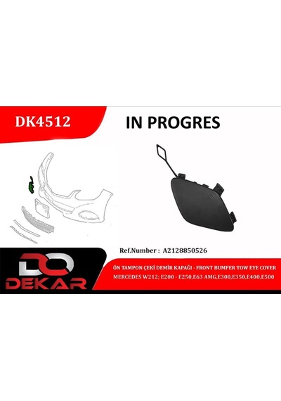 Ön - 429 - Tampon Çeki Demir Kapağı - Csmo-tex - Mercedes W212-e200-e250-e63-amg-e300-e350