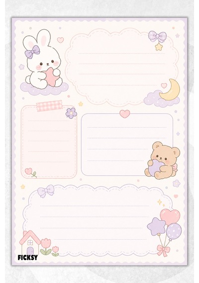 A5 Bloknot Çizgili Defter - 50 Yaprak - Memopad - Notepad - Not Defteri - Not Kağıdı - 3964 Çok Renkli