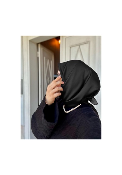 Bushu Düz Twill Eşarp siyah