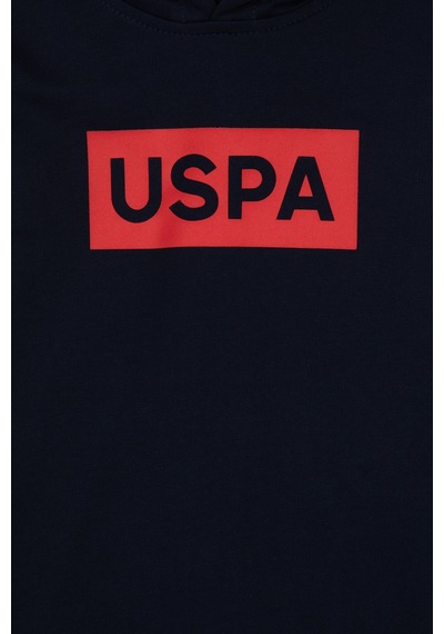 U.S. Polo Assn. Erkek Çocuk Lacivert Basic Kapüşonlu Sweatshirt 50307748-VR033