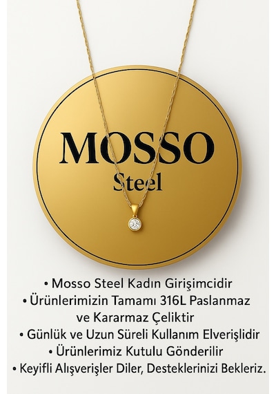 Xuping Külçe Model Altın Renk Çelik Kolye Altın