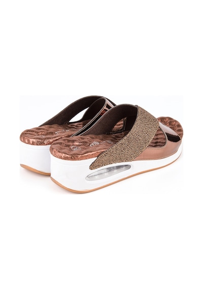 Muya Fly Anatomik Air Max Tabanlı Topuk Dikeni Kadın Terlik Bronz