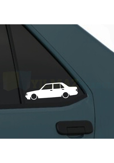 Şahin Tofaş Basık Araç Kelebek Cam Oto Sticker Yapıştırma 2 Adet