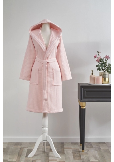 Özdilek Bright Kapşonlu Çocuk Bornozu 5/6 Yaş-pembe