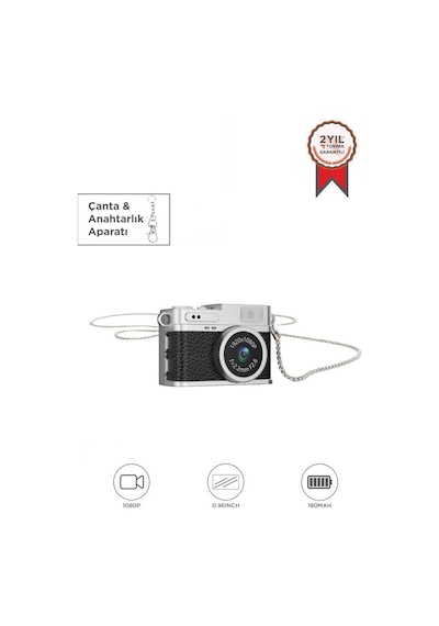 Tr Mini Dijital Kamera Selfie Video Vlog Kamerası Mini Anahtarlık 1080p Cmr35 Siyah Diğer